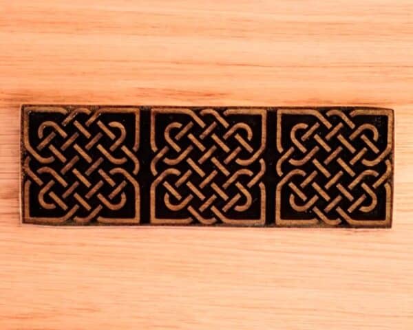 Square Celtic Knot Trim Bar Woodcut Stamp for Wood Block