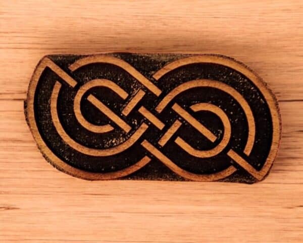 Rounded S Knot Celtic Knot Woodcut Stamp for Wood Block