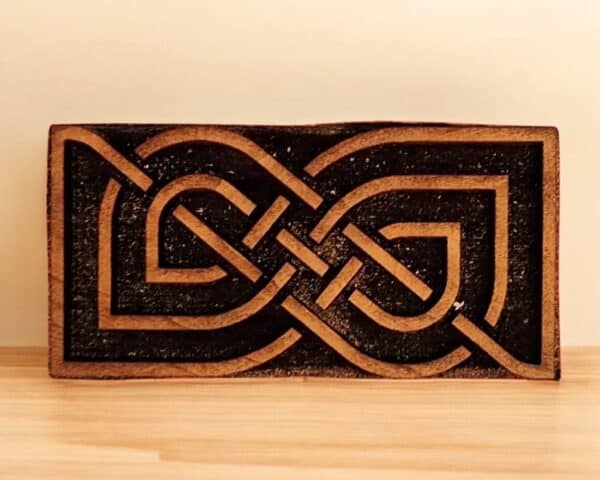 Square S Knot Celtic Knot Woodcut Stamp for Wood Block - Image 2